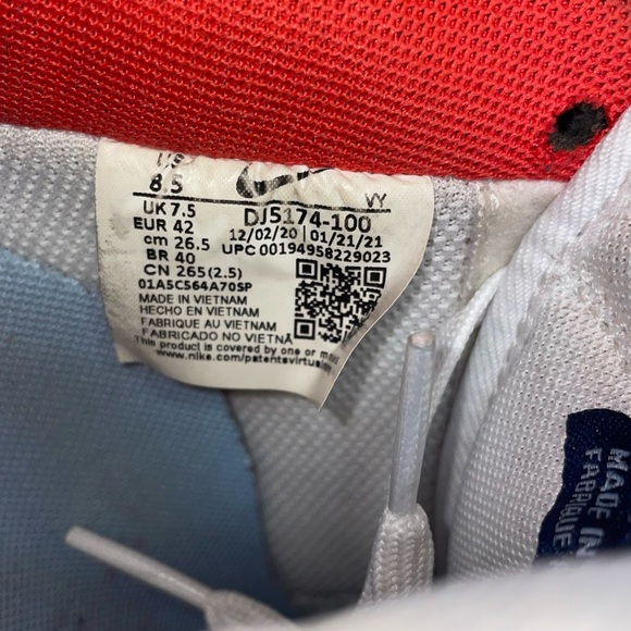 Nike Air Force 1 White and Navy Sneakers